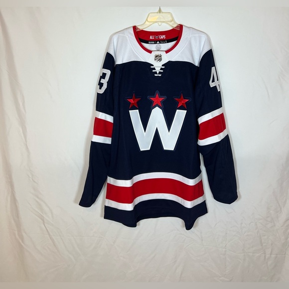 Adidas Washington Capitals #43 Tom Wilson Navy Blue Alternate W Hockey Jersey